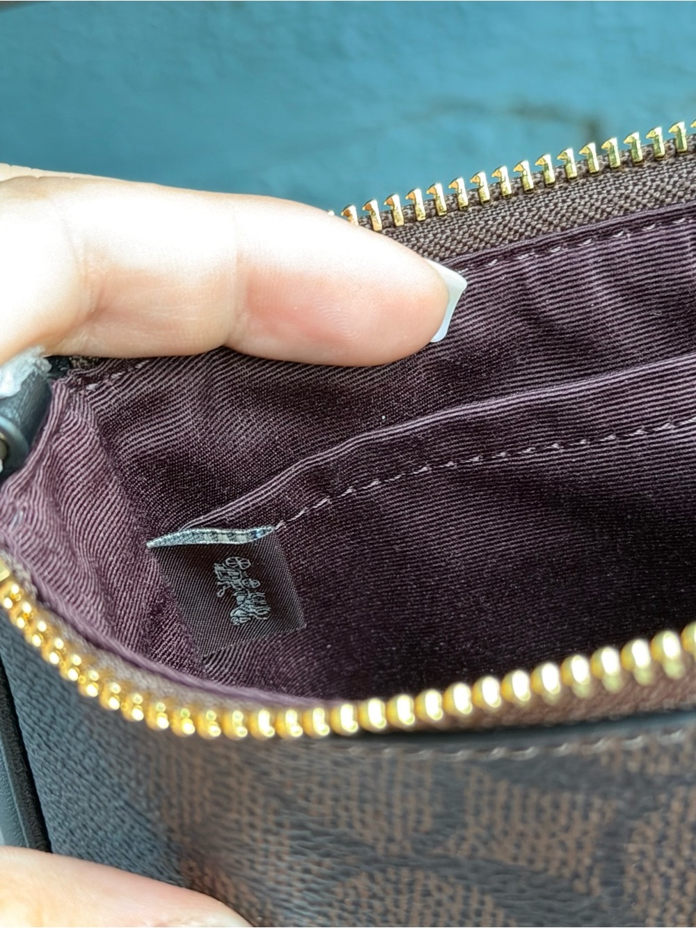 Coach Brown Signature Mini Crossbody with Gold Hardware - Picture 10 of 11
